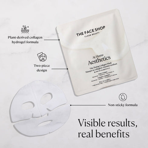 The Face Shop Vita Toning Collagen Face Mask With Glutathione & Hyaluronic Acid