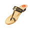 Vhaanfootwear Black & Gold Color Soft Kolhapuri Chappal for women by vhaan