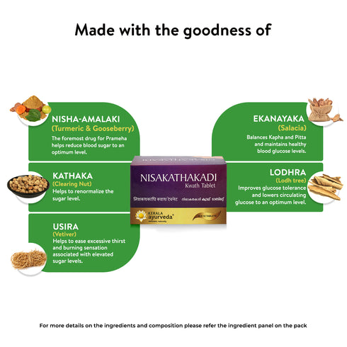 Kerala Ayurveda Nisakathakadi Kwath Tablet