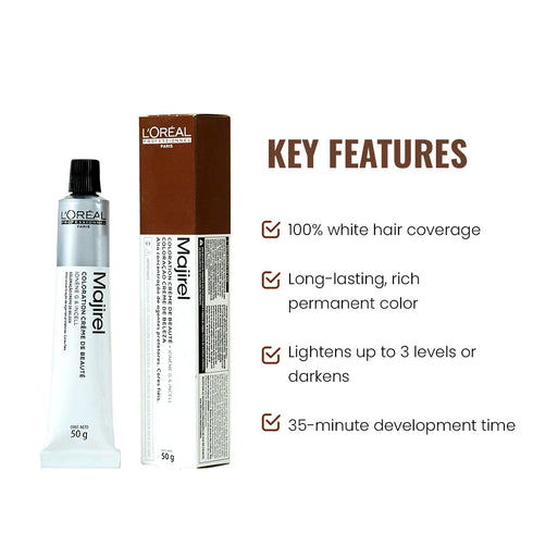 L'Oreal Professionnel Majirel 6.34 Dark Blonde With Gold Copper Permanent Hair Colour 50ml