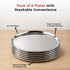 Vinod Stainless Steel Bangla Bogi Plate Lunch Plate Dinner Plate Set of 6 21 cm High Grade Stainless Steel Mirror Finish