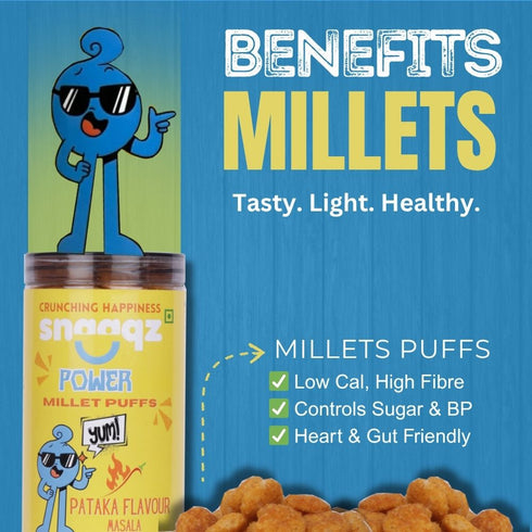 SNAAQZ Power Millet Puffs Patakha Masala 120gm