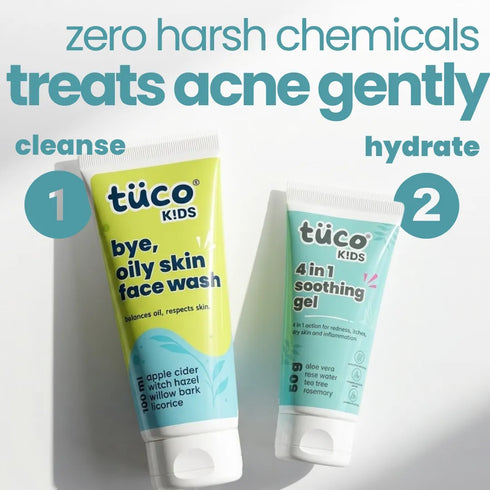 Tuco Teen Acne Kit: Acne Face Gel + Oily Skin Face Wash