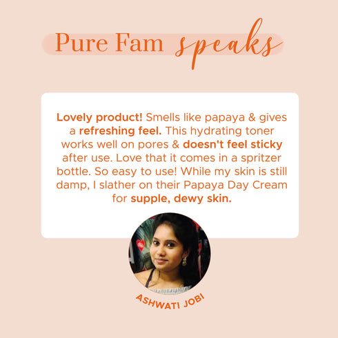 PureSense Natural Papaya Face Toner | From the makers of Parachute Advansed