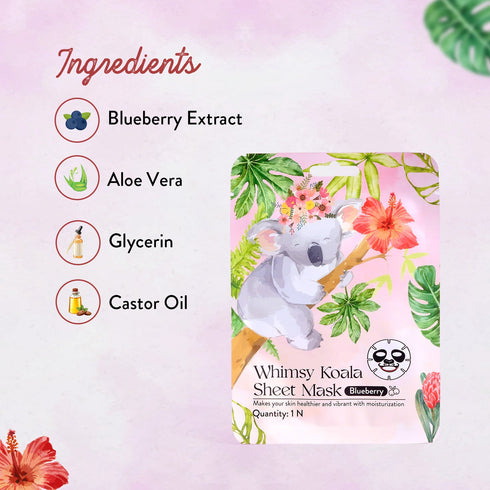 Whimsy Beauty Koala kids Sheet Mask