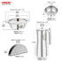 Vinod 51 Pieces Laser Stainless Steel Dinner Set Heavy Gauge steel Tough and Strong Durable shine Dishwasher safe and ISI certified