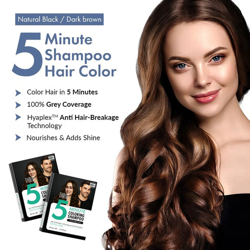 Thriveco Dark Brown Coloring Shampoo