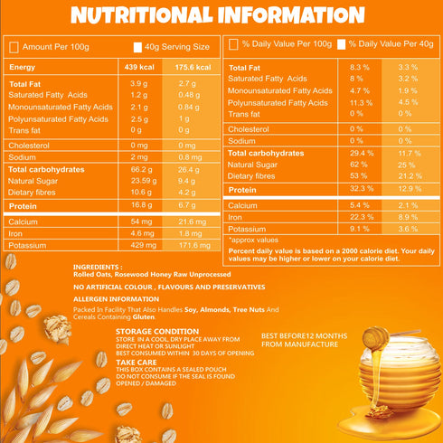 UNIFIT Honey Rolled Oats