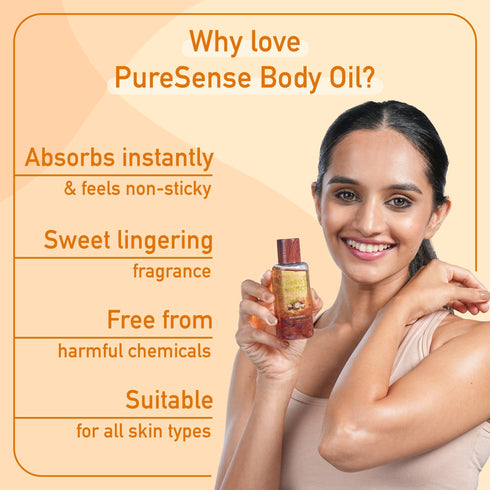 PureSense Relaxing Macadamia Deep Moisturising Body Oil | From the makers of Parachute Advansed