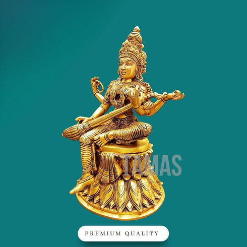 Tamas Brass Saraswati Maa Statue / Idol