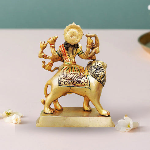 Brass Goddess Durga Superfine Idol 1Kg