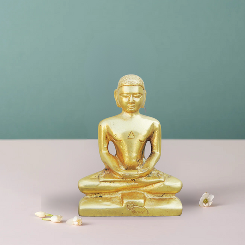 Brass Mahaveer Ji Statue 6.025Kg