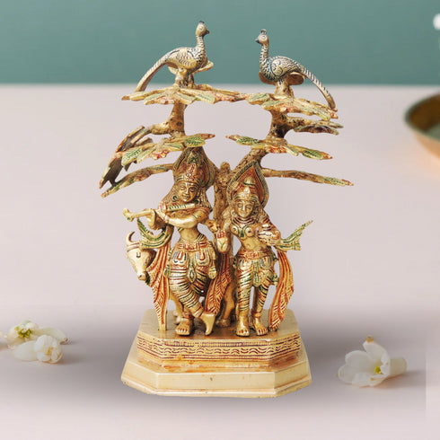 Brass Radha Krishna Tree 3.26Kg