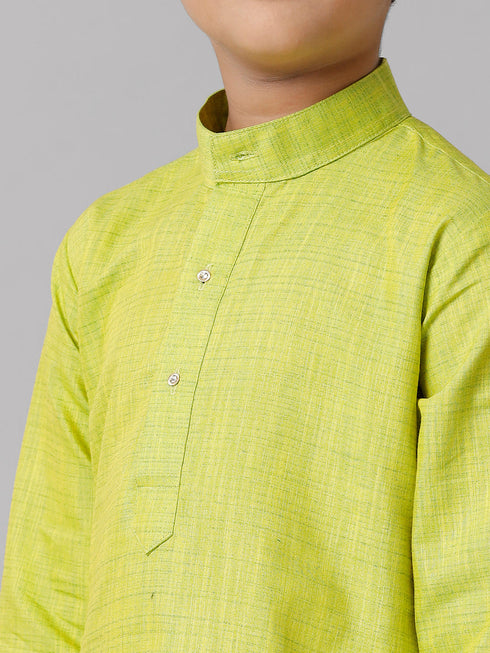 Ramraj Cotton Boys Fantastic Kurtha Full Sleeves Green FS2
