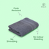 Wiselife Bath Towel 500 GSM (Grey)
