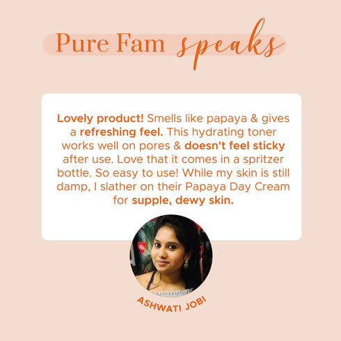 PureSense Natural Papaya Face Toner | From the makers of Parachute Advansed