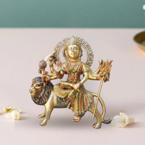 Brass Durga Ji Goddess Idol Statue 9.1Kg