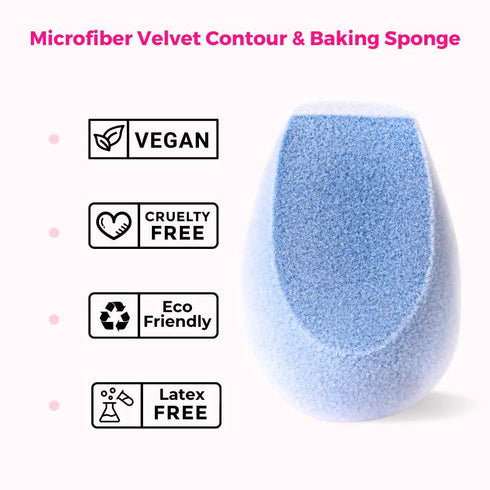 Praush Original Microfiber Velvet Contour & Baking Sponge
