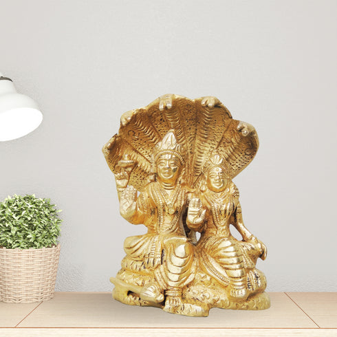 Brass Laxmi Naraine With Sheshnaag Statue 1Kg