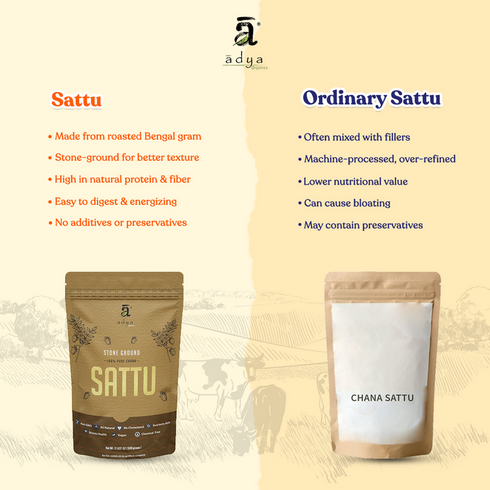Adya Organic Chana Sattu Powder