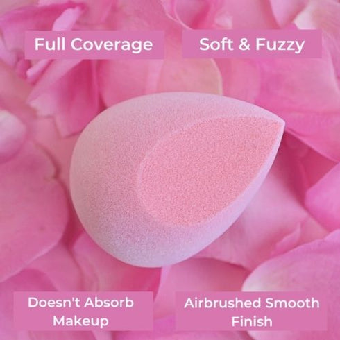 Praush 1 Microfiber Sponge (Blush) + 1 Microfiber Sponge (contour & baking) + 1 Makeup Sponge Holder (Gold)