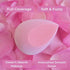 Praush 1 Microfiber Sponge (Blush) + 1 Microfiber Sponge (contour & baking) + 1 Makeup Sponge Holder (Gold)