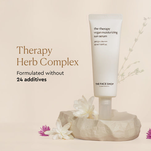 The Face Shop The Therapy Vegan Moisturizing Sun Serum