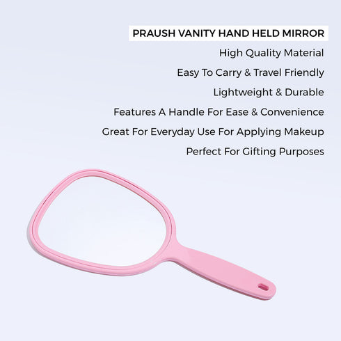 Praush Pink Vanity Handheld Mirror