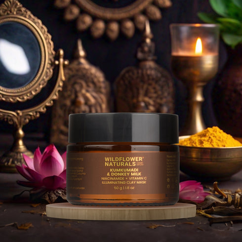 Wildflower Naturals Kumkumadi & Donkey Illuminating Clay Mask