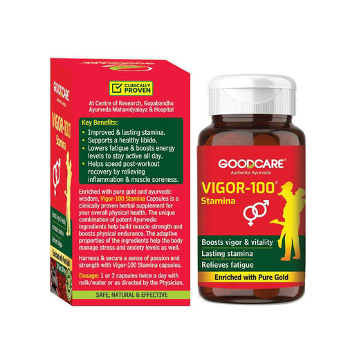 Goodcare Vigor-100 Stamina Combo Vitality Oil & Capsules for Strength & Endurance