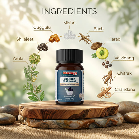 Sharmayu Ayurveda Chandra Prabhakar Bati Chandraprabha Bati Ayurvedic Medicine for Strength Vitality and Wellness