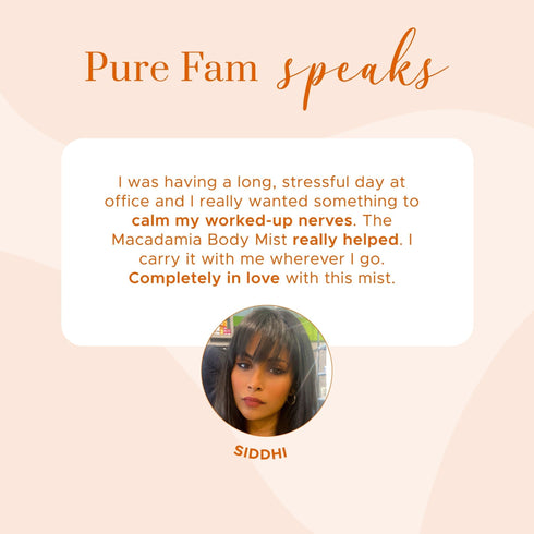 PureSense Calm Macadamia Soothing Body Mist | Paraben & Sulphate Free | From the makers of Parachute Advansed