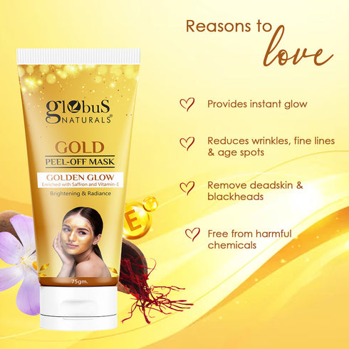 Globus Naturals Gold Peel Off Mask For Golden Glow
