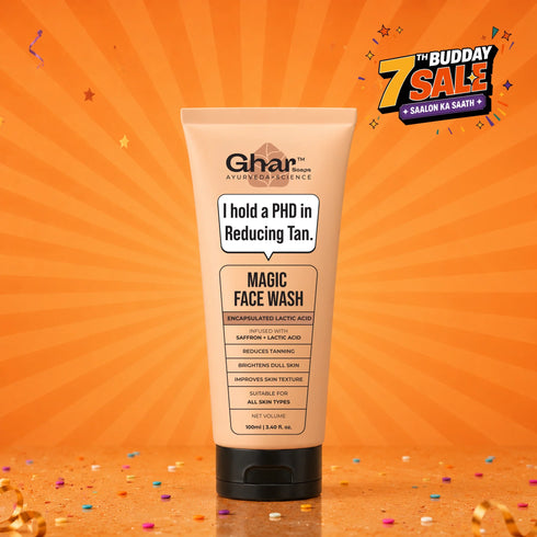 Ghar Soaps Magic De-Tan Face Wash with Saffron and Glutathione 100ml