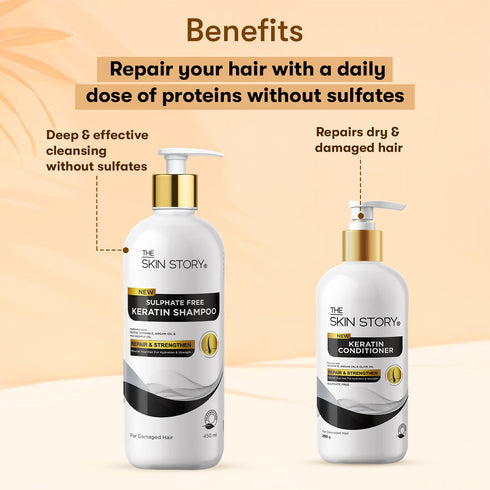 The Skin Story Sulphate Free Shampoo & Conditioner For Dry & Damaged Hair