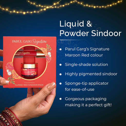 Parul Garg Beauty Signature Sindoor Pack: Liquid & Powder (KumKum)