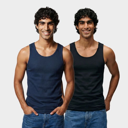 Bummer 100% Cotton Men's Vest - 2 Pack