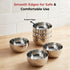 Vinod Stainless Steel Royal Hammered Bowl Set of 6 Piece 325 ml Capacity High Grade Steel Dishwasher Safe Rust Free No 6