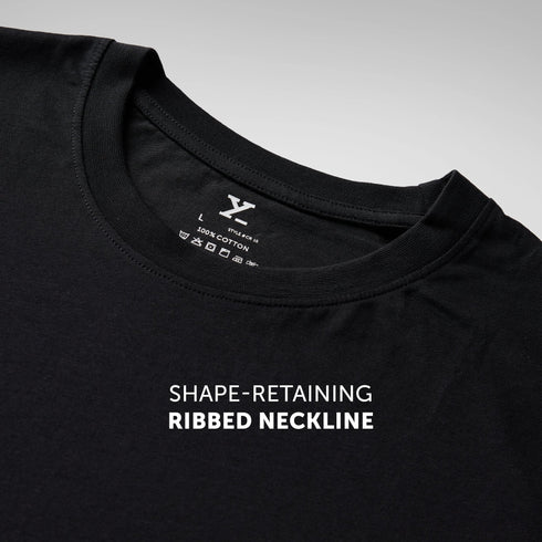 XYXX Pace Combed Cotton T-shirts Pitch Black