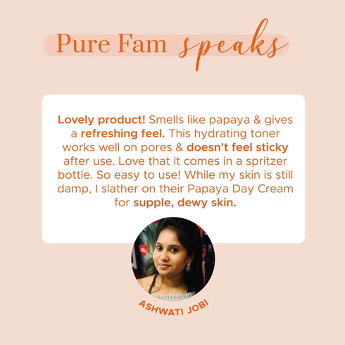 PureSense Natural Papaya Face Toner | From the makers of Parachute Advansed
