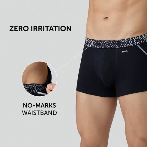 XYXX Sprint Cotton Stretch Trunks Black Knight