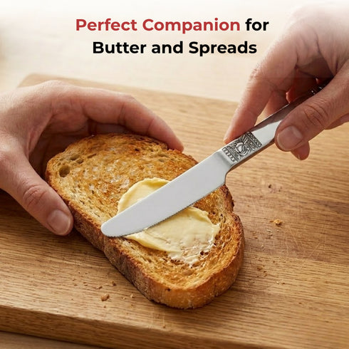 Vinod Moscow Stainless Steel Dinner Knife Set of 6 Piece Heavy Gauge Steel Gloss Finish Rust Free Tough Strong and Durable Dishwasher safe