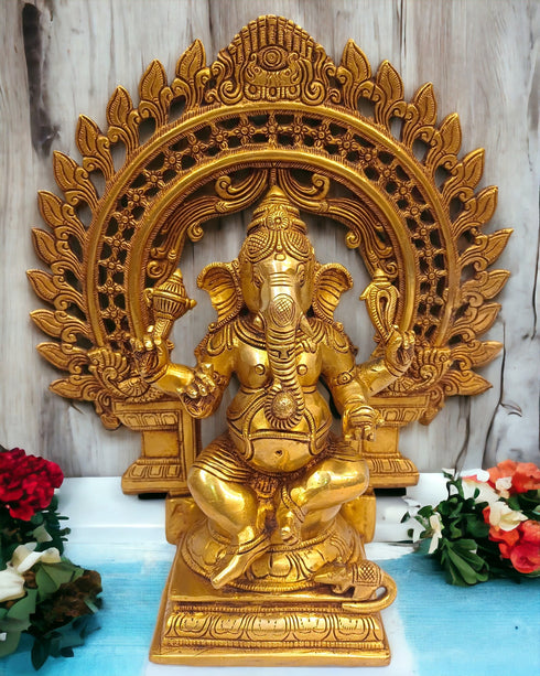 Tamas Brass Lord Ganesh Idol for Favorable Fortune Statue/Idol