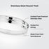 Vinod Stainless Steel Beeding Khumcha Thali Set of 2 24 cm Lunch and Dinner Plate Highest Quality Stainless Steel Mirror Finish Rust Free