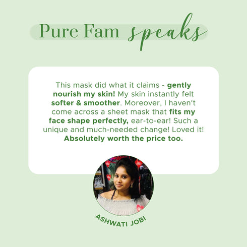 PureSense Nourishing Sheet Mask with Aloe Vera & Cucumber | From the makers of Parachute Advansed