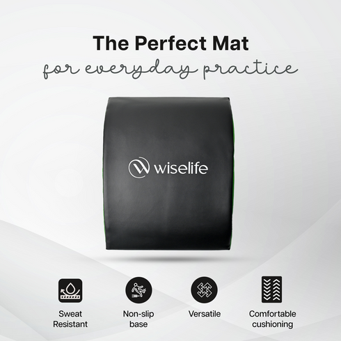 Wiselife Abdominal Mat | Black & Green