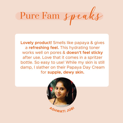 PureSense Natural Papaya Face Toner | From the makers of Parachute Advansed