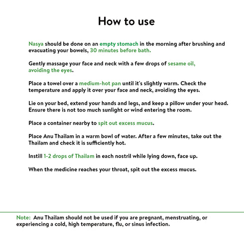 Kerala Ayurveda Anu Thailam