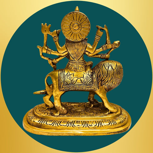 Tamas Brass Ashtabhuja-Dhari Devi Durga Statue/Idol