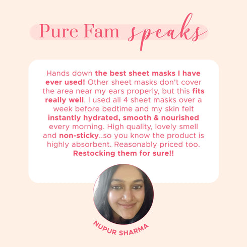 PureSense Sheet Mask (Pack of 4) | From the makers of Parachute Advansed